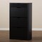 Baxton Studio Cayla Modern Black Wood Shoe Cabinet 138-7712 - alternate 3